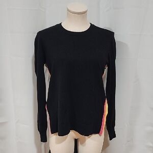 Elliott Lauren Black Sweatshirt with Colorful Side Accents